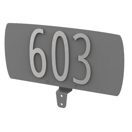 Spira Mailbox 6.9 in. Address Plate for PostboxSilver & Gray SPA-A002SG